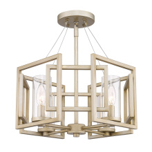 Golden 6068-SF WG - Golden Lighting Marco 4-light Semi-Flush Mount in White Gold